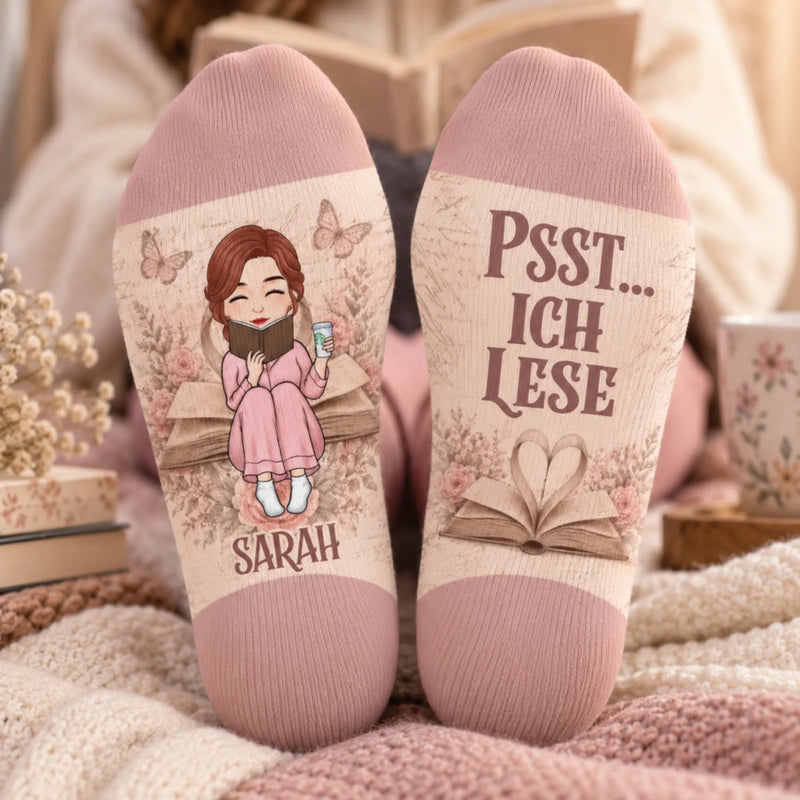 Personalisierte Socken – Geschenk für Buchliebhaber – Meine Ruhe
