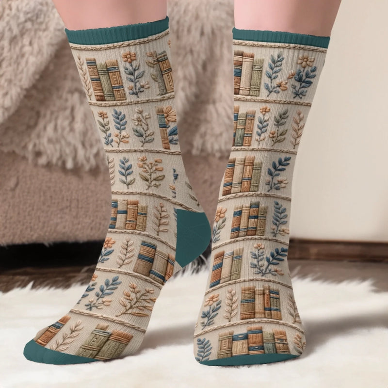 Personalisierte Socken – Geschenk für Buchliebhaber – Mein Herz liest mit