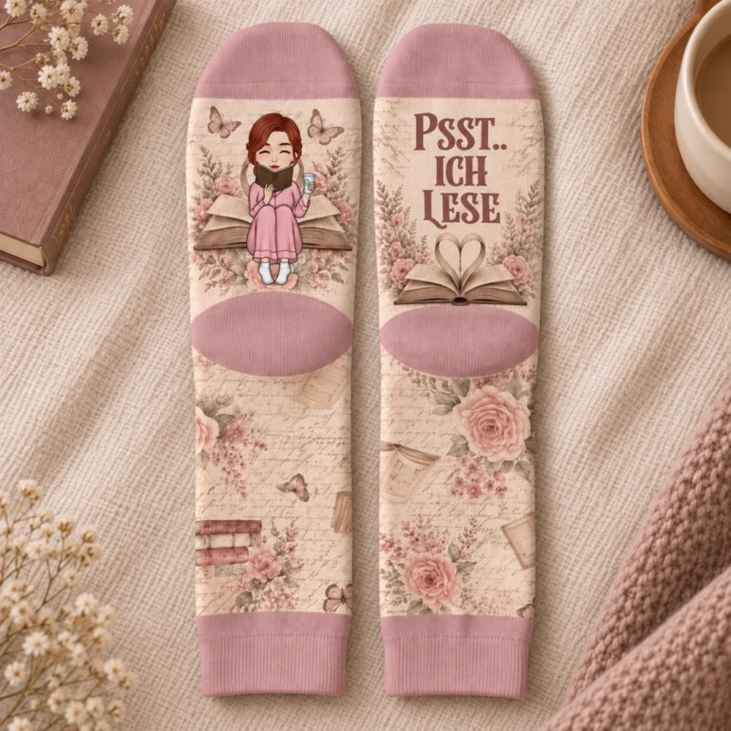 Personalisierte Socken – Geschenk für Buchliebhaber – Meine Ruhe
