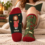 Personalisierte Socken – Geschenk für Buchliebhaber – Verliebt in Geschichten