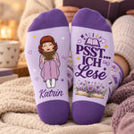 Personalisierte Socken – Geschenk für Buchliebhaber – Kurz mal weglesen