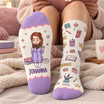 Personalisierte Socken – Geschenk für Buchliebhaber – Mein Buch, Meine Ruhe