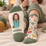 Personalisierte Socken – Geschenk für Häkel- & Strickfans – Heute nur noch eine Reihe