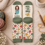 Personalisierte Socken – Geschenk für Häkel- & Strickfans – Heute nur noch eine Reihe