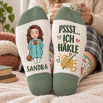 Personalisierte Socken – Geschenk für Häkel- & Strickfans – Heute nur noch eine Reihe
