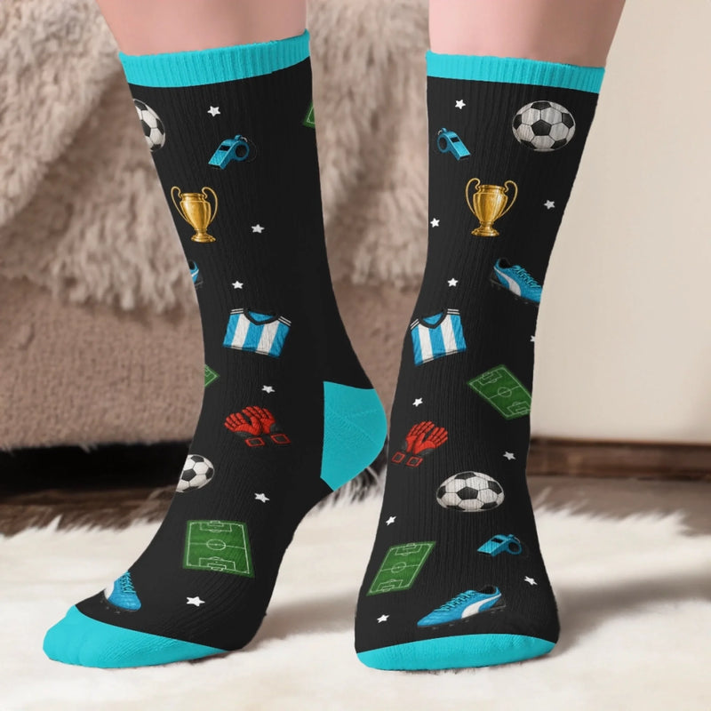 Personalisierte Socken – Geschenk für Fußballfans – Pssst... ich schaue Fußball