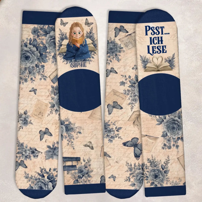 Personalisierte Socken – Geschenk für Buchliebhaber – Mein Buch Hat Priorität