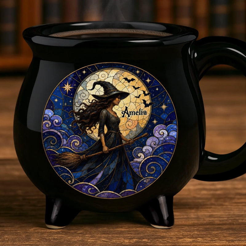 Personalisierte Kesseltasse - Halloween-Geschenk für Frauen & Freunde - Mystische Seele