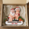 Personalisierte Holz-Weihnachtsornament –  Weihnachtsgeschenke Für Paar – Santa hat seinen Match gefunden