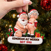 Personalisierte Holz-Weihnachtsornament –  Weihnachtsgeschenke Für Paar – Santa hat seinen Match gefunden