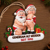 Personalisierte Holz-Weihnachtsornament –  Weihnachtsgeschenke Für Paar – Santa hat seinen Match gefunden