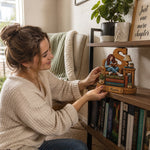 Personalisierte zweilagige Holzplakette - Geschenke für Buchliebhaber - Meine Welt steckt voller Bücher