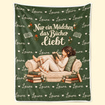 Personalisierte Decke - Geschenk für Buchliebhaber - Nur eine Frau die gerne liest
