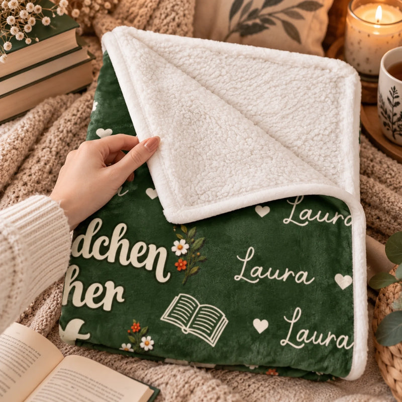 Personalisierte Decke - Geschenk für Buchliebhaber - Nur eine Frau die gerne liest
