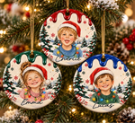 Personalisiertes Keramikornament mit Foto – Geschenke für Kinder - Kleine Herzen Voller Freude