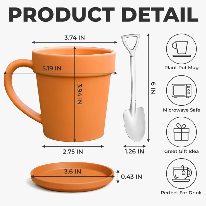 Custom Photo Name Gardener of the Year Gifts for Gardeners - Personalized Plant Pot Ceramic Mug