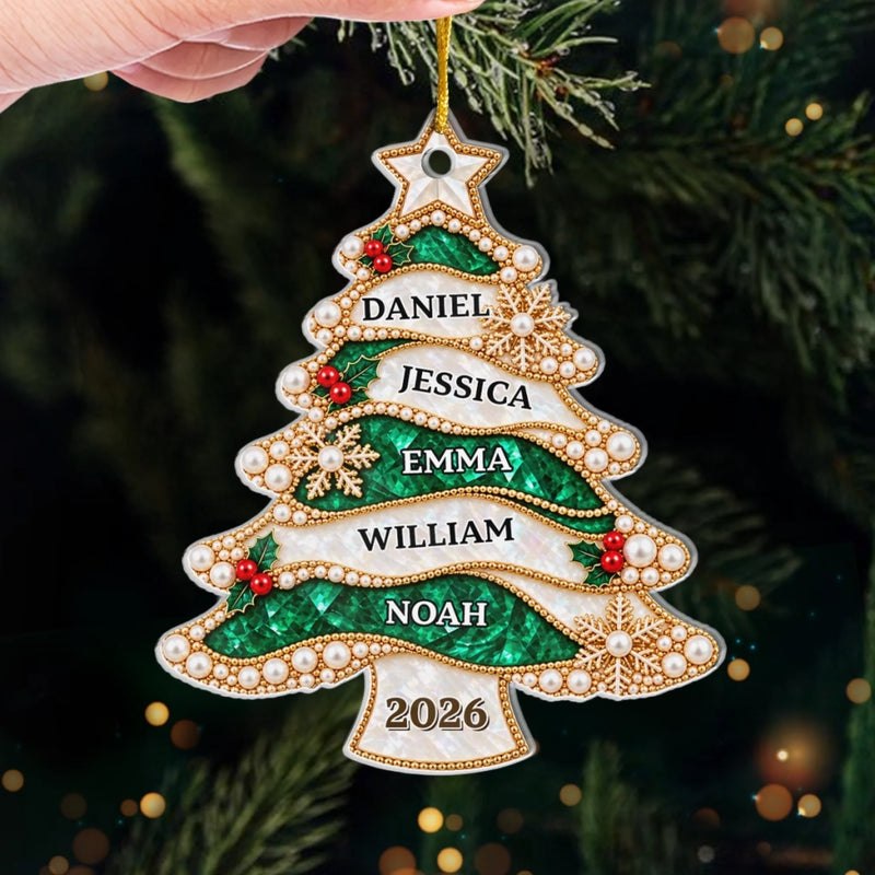 Personalisiertes Acrylornament – Weihnachtsgeschenk für Familie – Ein Weihnachtsbaum Voller Liebe