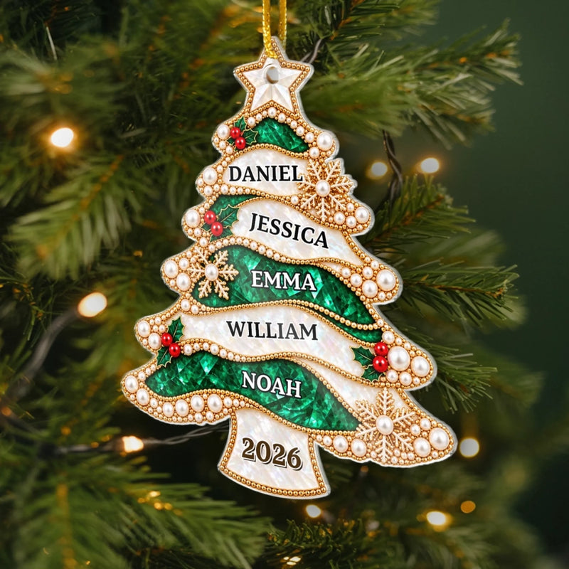 Personalisiertes Acrylornament – Weihnachtsgeschenk für Familie – Ein Weihnachtsbaum Voller Liebe