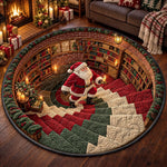 Personalisierte Runde Steppdecke – Weihnachtsgeschenk für Familie – Wo Weihnachten Magisch Wird