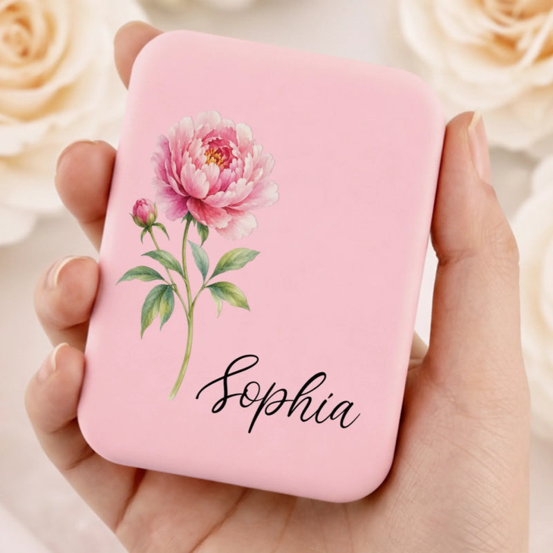 Personalisierte LED Taschenspiegel - Geschenk für Schwestern, Freundinnen - Kleine Details Große Schönheit