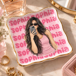Personalisierte Schmuckschale mit Foto – Geschenk für beste Freundinnen, Schwester – Einzigartig wie du