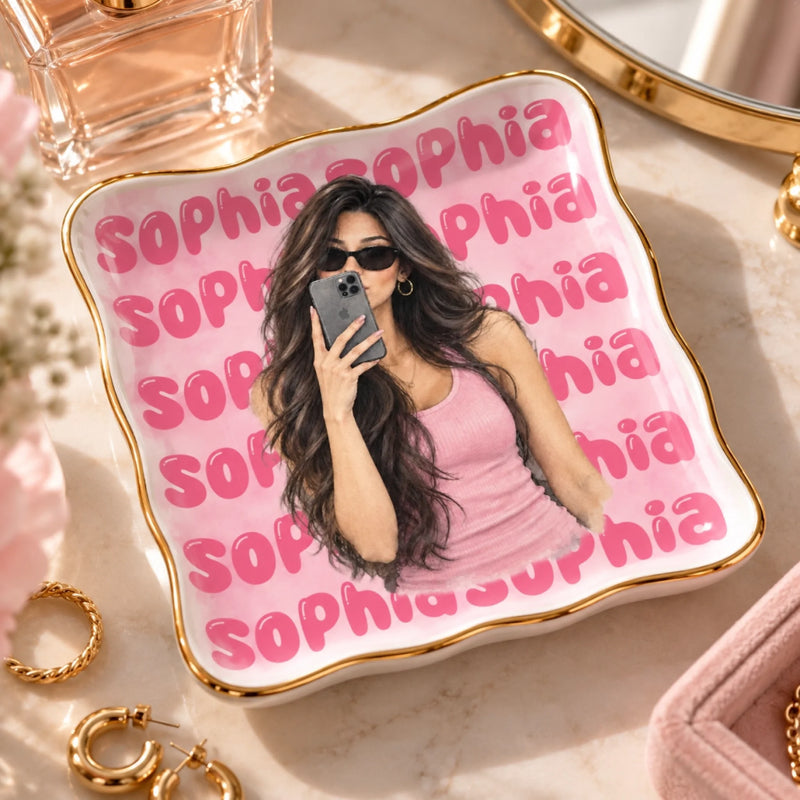 Personalisierte Schmuckschale mit Foto – Geschenk für beste Freundinnen, Schwester – Einzigartig wie du