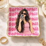 Personalisierte Schmuckschale mit Foto – Geschenk für beste Freundinnen, Schwester – Einzigartig wie du