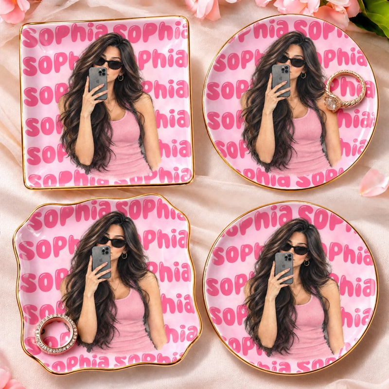 Personalisierte Schmuckschale mit Foto – Geschenk für beste Freundinnen, Schwester – Einzigartig wie du