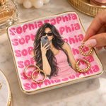 Personalisierte Schmuckschale mit Foto – Geschenk für beste Freundinnen, Schwester – Einzigartig wie du
