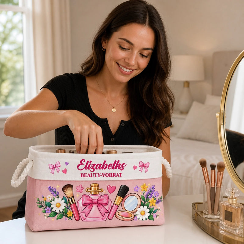 Personalisierte Aufbewahrungskorb – Geschenk für Frauen – Alles Für Deinen Glow