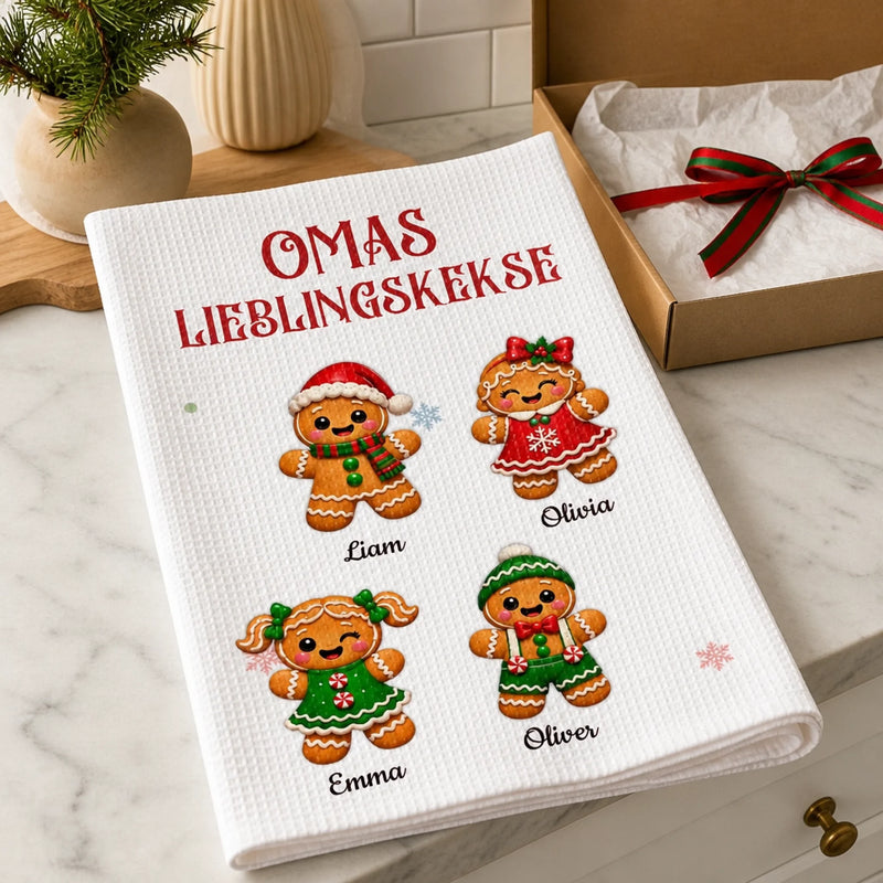 Personalisierte Geschirrtuch - Geschenk für Oma - Ein Hauch Lebkuchenzauber