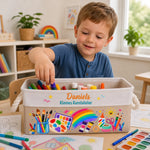 Personalisierter Aufbewahrungskorb – Geschenk für Kinder – Zum Kreativsein Geboren
