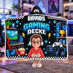 Personalisierte Affirmationsdecke, Hoodiedecke - Geschenk für Gamer – Geboren Zum Zocken