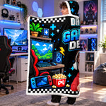 Personalisierte Affirmationsdecke, Hoodiedecke - Geschenk für Gamer – Geboren Zum Zocken