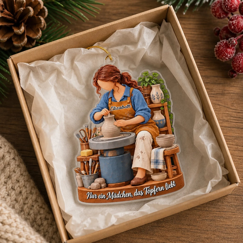 Personalisiertes Acrylornament – Geschenke für Frauen – Töpfern Ist Meine Leidenschaft