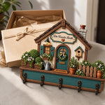 Personalisierte Schlüsselbrett aus Holz – Geschenk für Familie - Zuhause ist es am schönsten