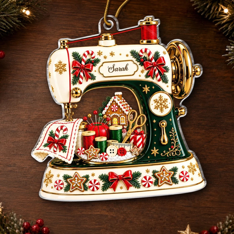 Personalisiertes Acrylornament – Geschenke Für Schneiderinnen – So Viel Nähfreude Zu Weihnachten