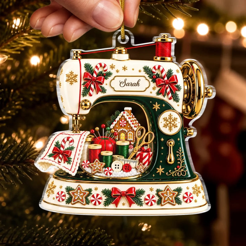 Personalisiertes Acrylornament – Geschenke Für Schneiderinnen – So Viel Nähfreude Zu Weihnachten