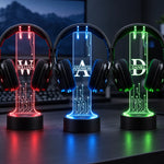 Personalisierte Kopfhörerständer - Geschenk für Gamer – Licht Sound Action