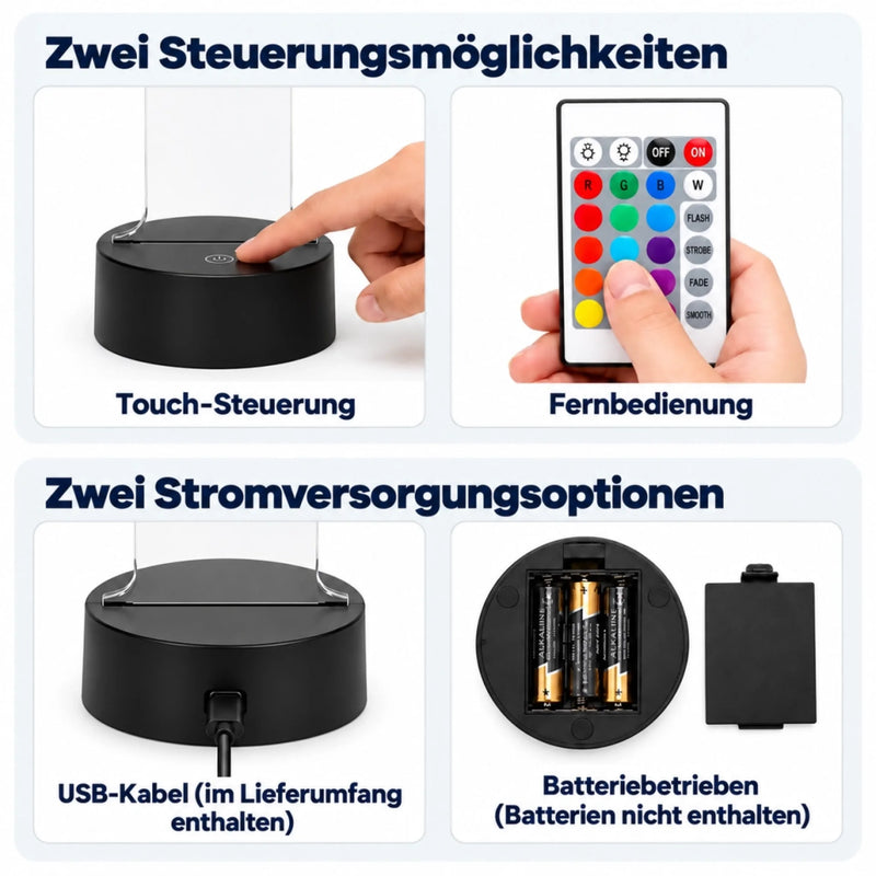 Personalisierte Kopfhörerständer - Geschenk für Gamer – Licht Sound Action