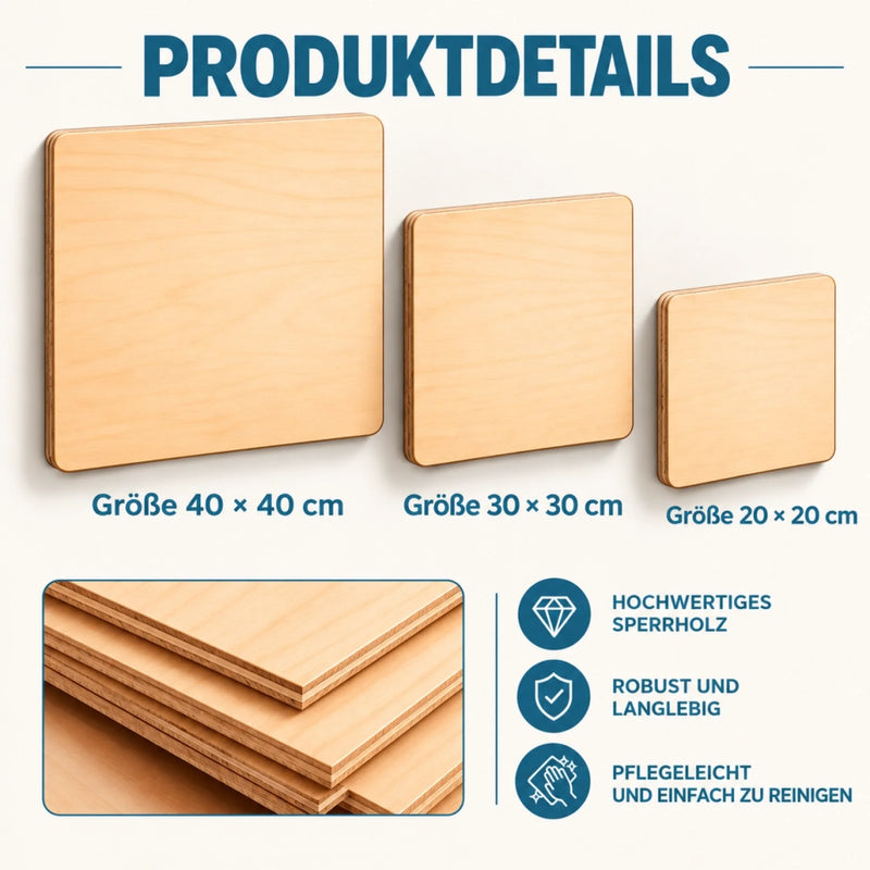 Personalisierte Schlüsselbrett aus Holz mit Foto – Geschenk für Familie - Hier Wohnt Das Glück