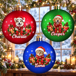 Personalisiertes Christbaumkugel mit Foto - Geschenk für Haustierbesitzer - Flauschige Freude Für Alle