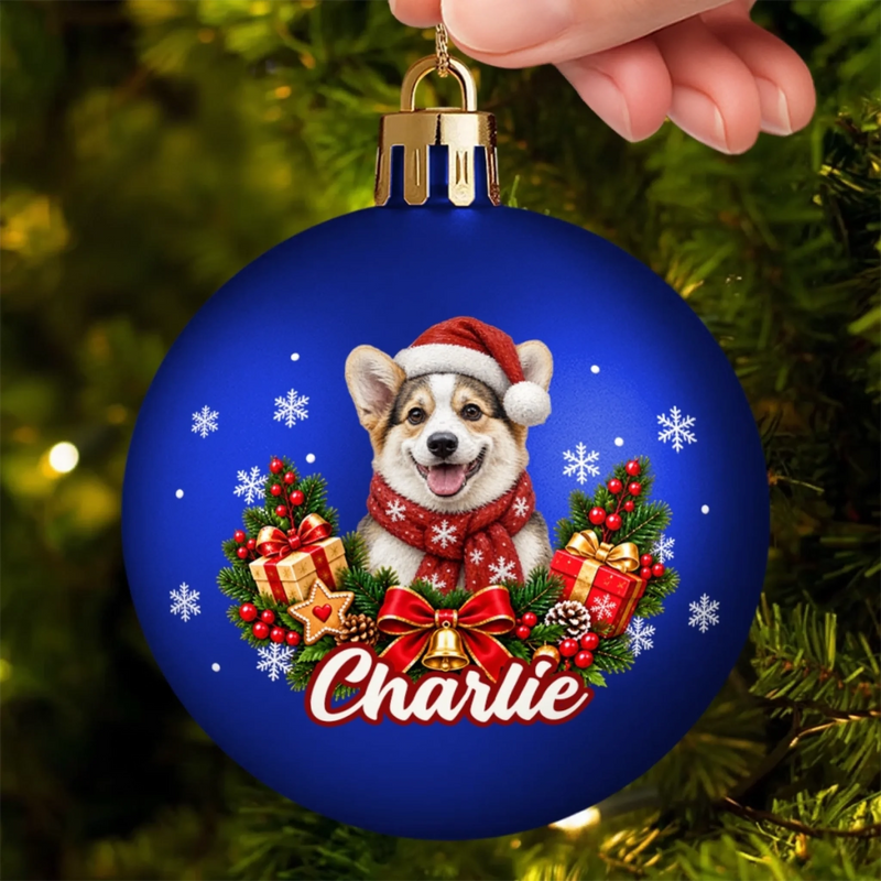 Personalisiertes Christbaumkugel mit Foto - Geschenk für Haustierbesitzer - Flauschige Freude Für Alle