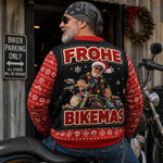 Personalisierter Weihnachtspullover mit Foto – Weihnachtsgeschenk für Motorradliebhaber, Männer – Weihnachten auf zwei Rädern