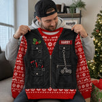 Personalisierter Weihnachtspullover mit Foto – Weihnachtsgeschenk für Motorradliebhaber, Männer – Weihnachten auf zwei Rädern